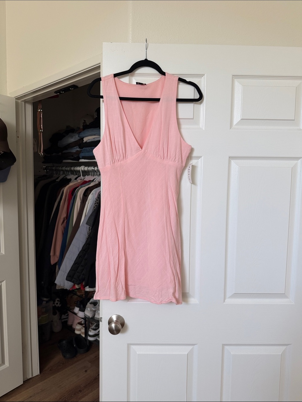 Beverly and beck Sleeveless V-Neck Pink Women's Dress
